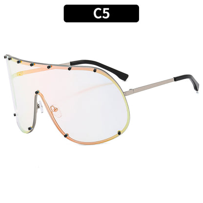 Chic Brown Oversized Sunglasses UV400 Protection