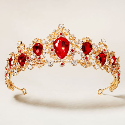 Baroque Vintage Bride Crystal Crown Hair Accessory for Weddings and Parties