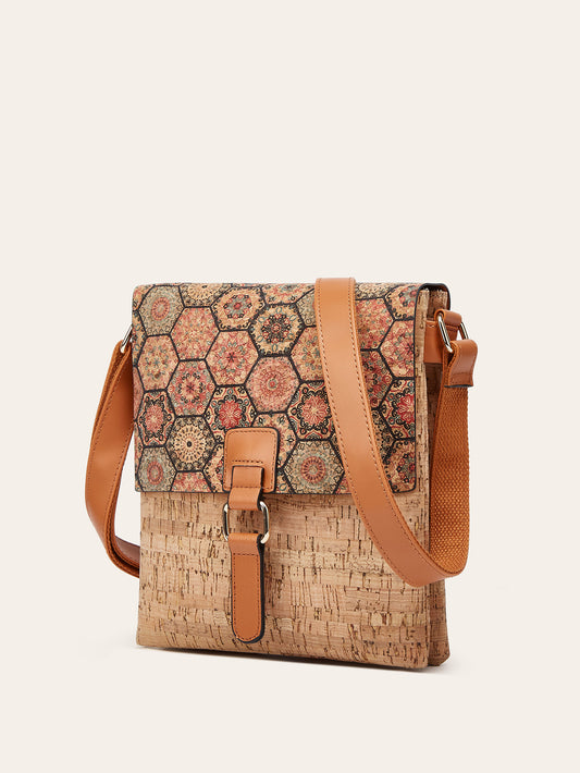 Cork Shoulder Bag Vintage Style Crossbody Bag