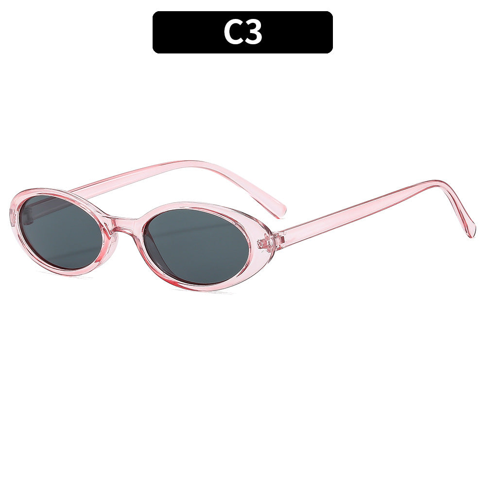Retro Vintage Oval Sunglasses Stylish Outdoor Eyewear
