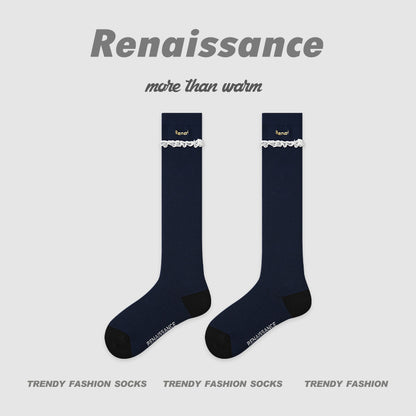 Socks Renaissance Striped Cotton Blend Mid Calf