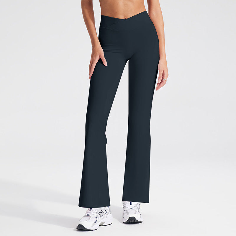 High-Waisted Flared Yoga Pants for Women - Breathable Casual Leggings
