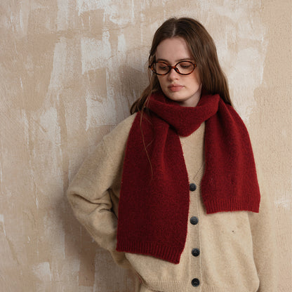 Cozy Wool Blend Knitted Scarf for Men and Women