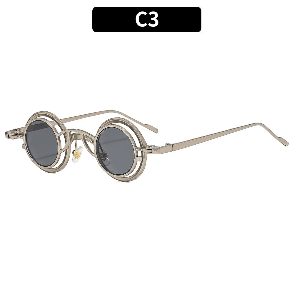 Retro Round Metal Sunglasses Stylish UV400 Protection