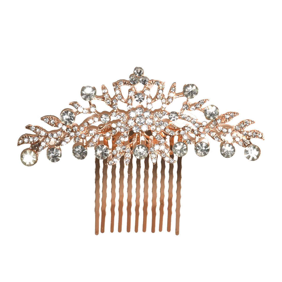 Silver Plated Alloy Hair Comb Floral Bridal Wedding Hairpiece