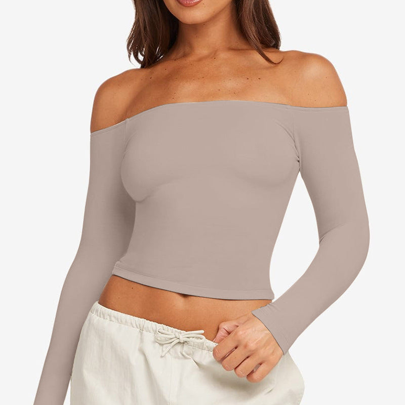 Long Sleeve Yoga Top With U-Neck Design & Open Back for Women