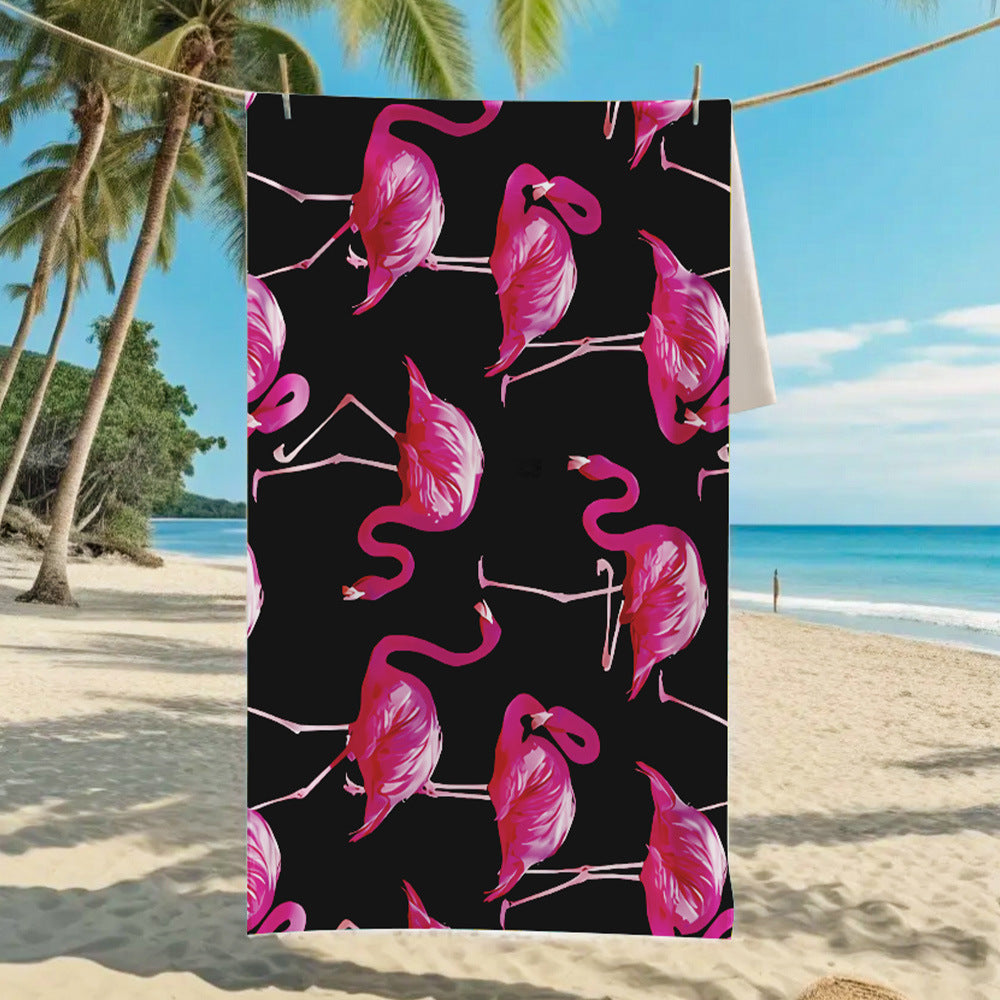 Customizable Turtle Print Beach Towel Ultra-Soft Microfiber Bath Towel