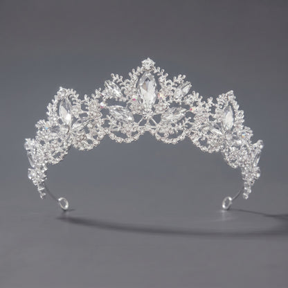 Luxury Rhinestone Princess Crown Headpiece for Birthdays and Weddings