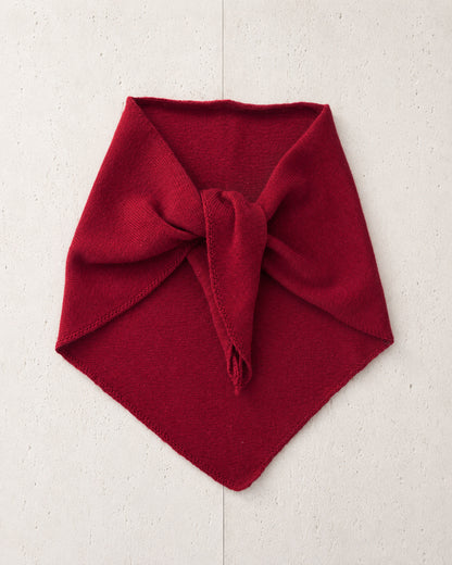 Solid Color Cashmere Wool Knitted Triangle Scarf for Women