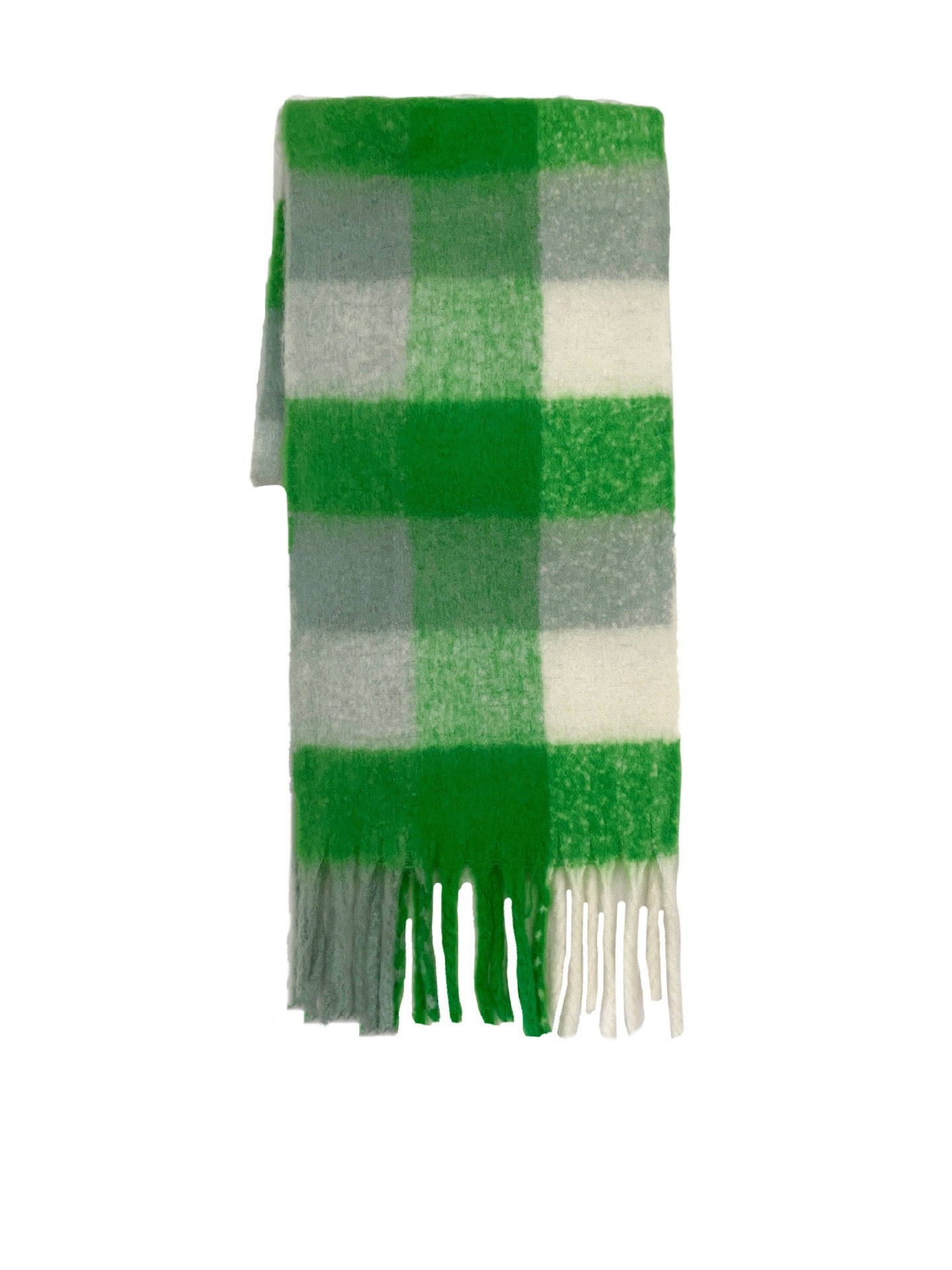 Trendy Plaid Scarf Plush Warm Women’s Shawl