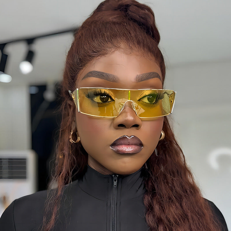 Trendy Metal Future Tech Sunglasses