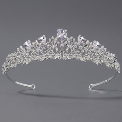 Luxury Rhinestone Princess Crown Headpiece for Birthdays and Weddings