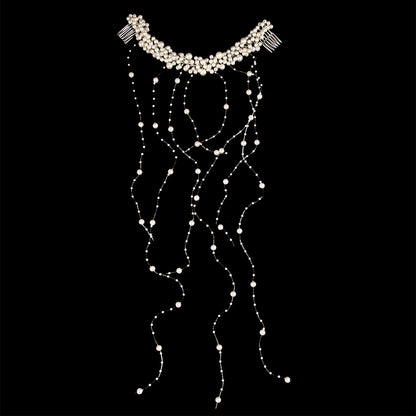 Pearl Tassel Handmade Hair Comb Wedding Accessories
