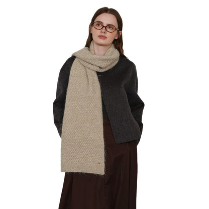 Classic Solid Knit Scarf in Blue - Stylish and Versatile