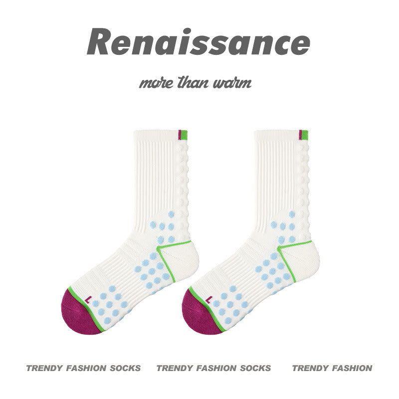 Athletic Colorblock Mid Calf Moisture Wicking Socks