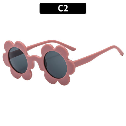 Trendy Floral Sunglasses Stylish Heart-Shaped UV400 Protection