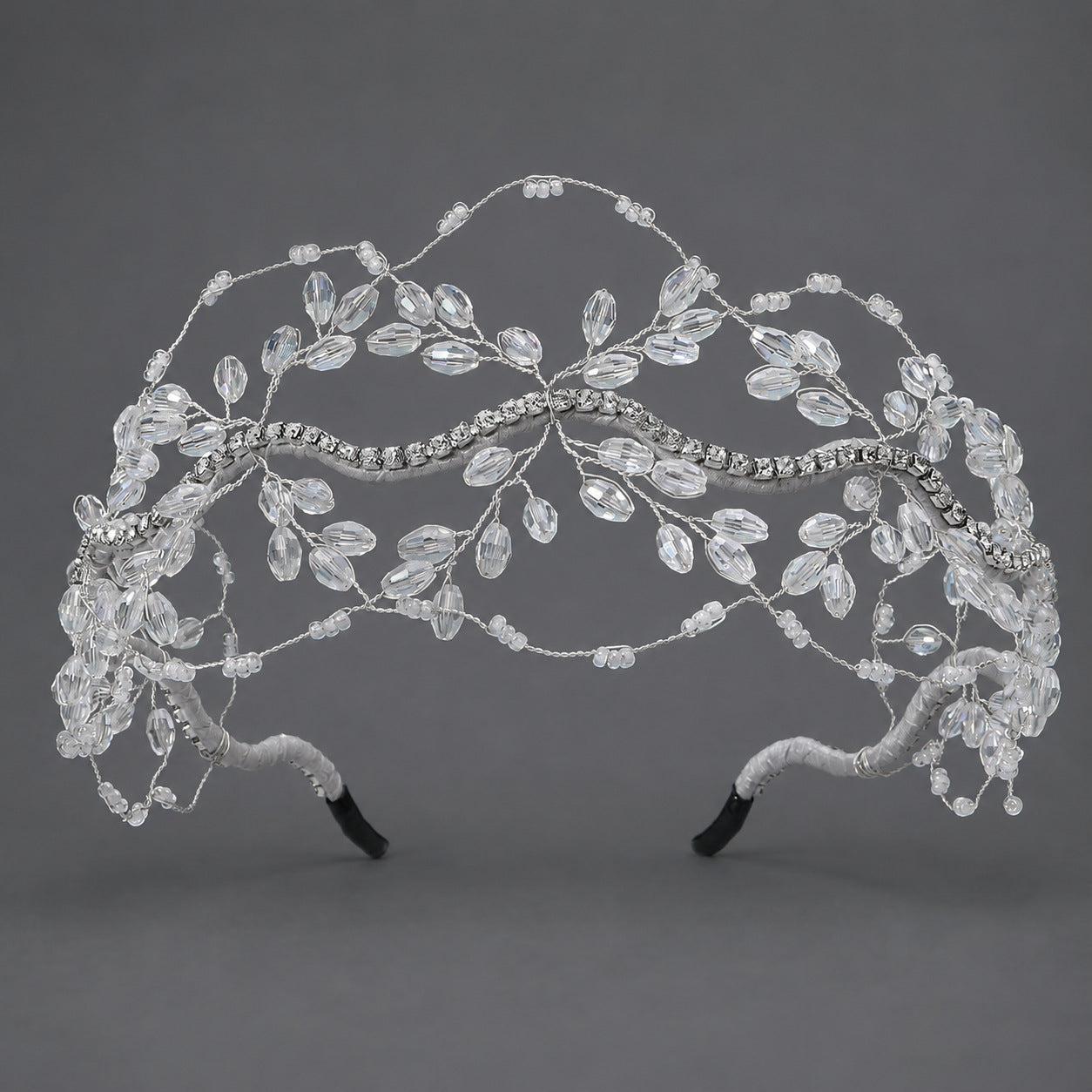 Handcrafted Crystal Beaded Headband Elegant Hair Accessory