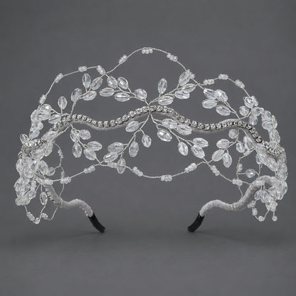 Handcrafted Crystal Beaded Headband Elegant Hair Accessory