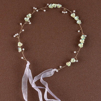 Handmade Pearl Floral Soft Bridal Headband