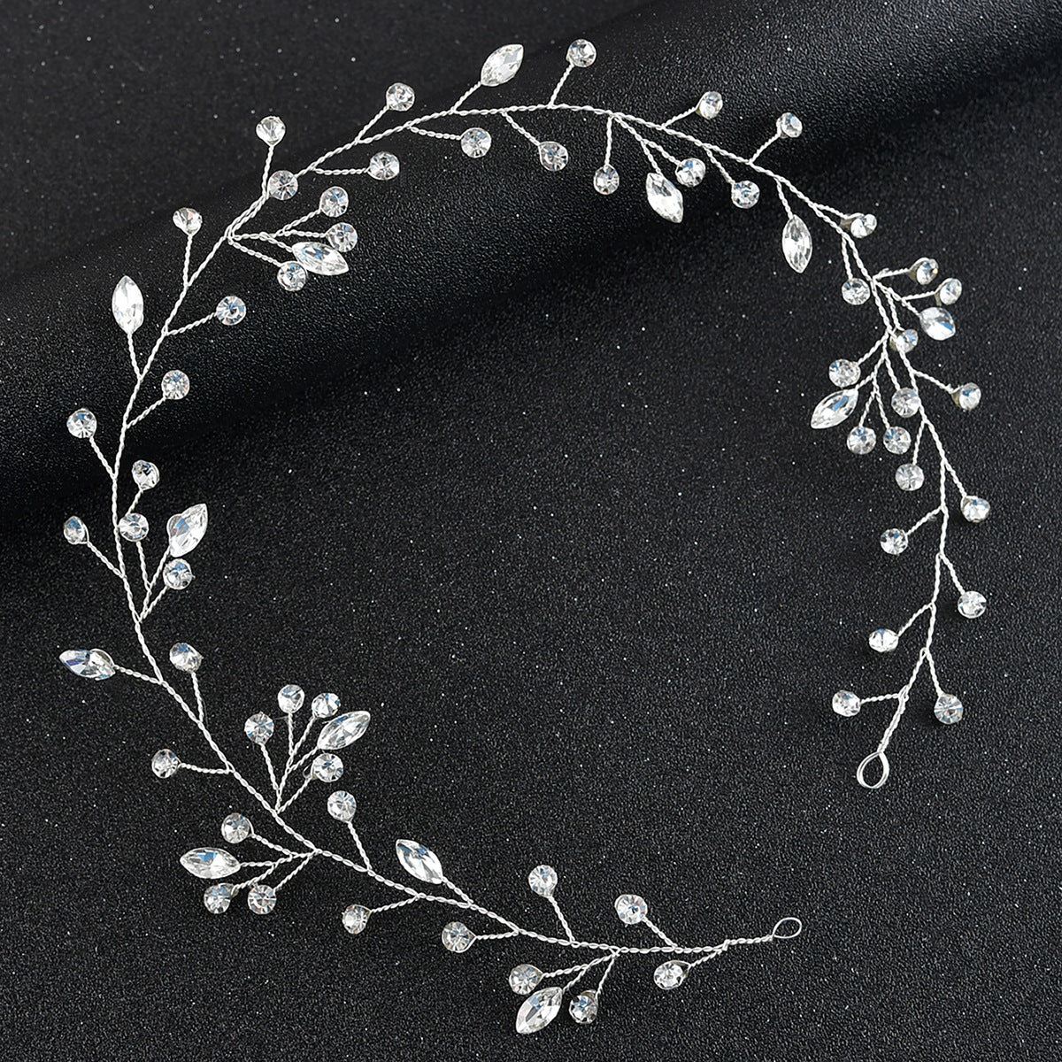 Handmade Glass Crystal Headband Bridal Wedding Hairpiece