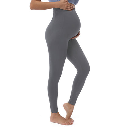 High-Waisted Maternity Yoga Pants with Supportive Design