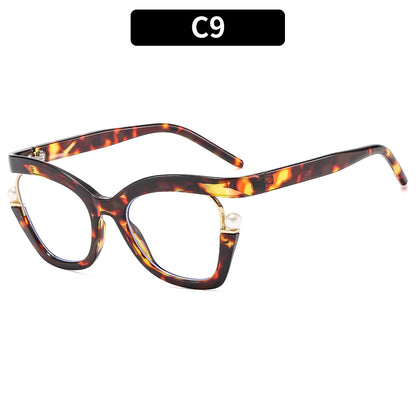 Colorful Pearl Decorative Blue Light Blocking Glasses for Women