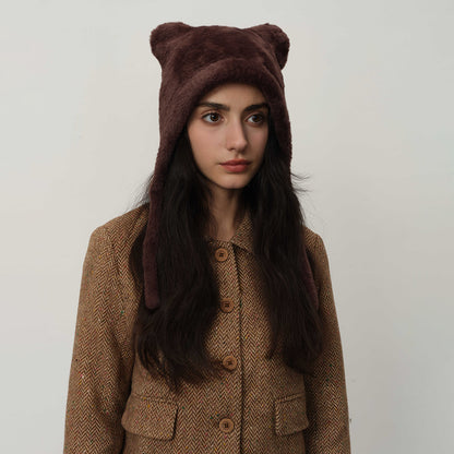Cute Cat Ear Knitted Winter Warm Beanie Hat