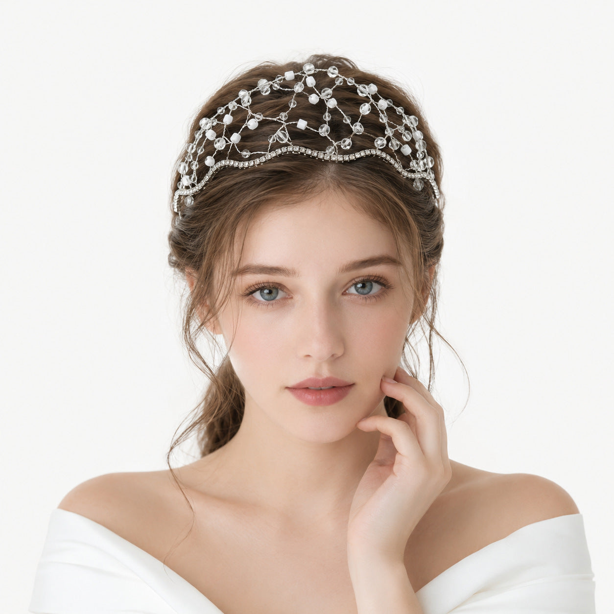 Vintage Handmade Beaded Headband for Women - Elegant Bridal Accessory