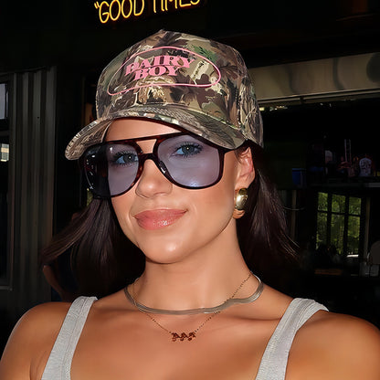 Trendy Retro Square Sunglasses Casual UV400 Protection