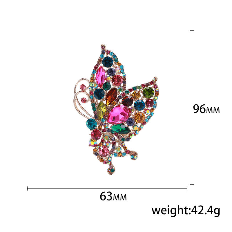 Luxury Rhinestone Butterfly Brooch Cute Fashion Accessory