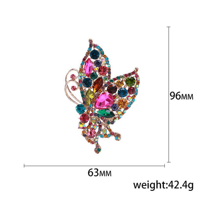 Luxury Rhinestone Butterfly Brooch Cute Fashion Accessory