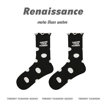 Renaissance Embossed Mid Calf Cotton Socks