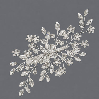 Elegant Floral Hair Clips with Pearl and Rhinestone Accents