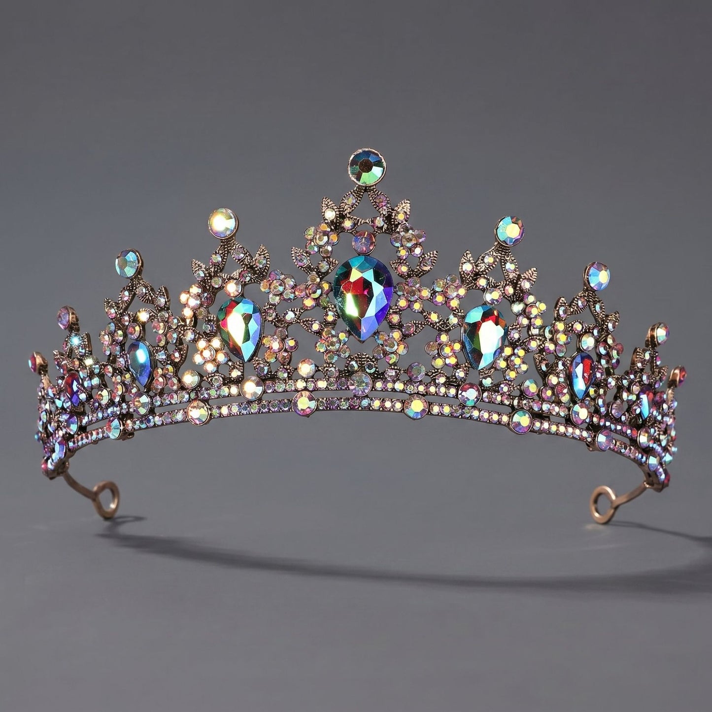 Luxury Rhinestone Princess Crown Headpiece for Birthdays and Weddings