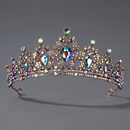 Luxury Rhinestone Princess Crown Headpiece for Birthdays and Weddings