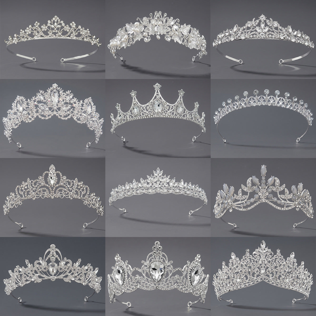 Luxury Rhinestone Princess Crown Headpiece for Birthdays and Weddings