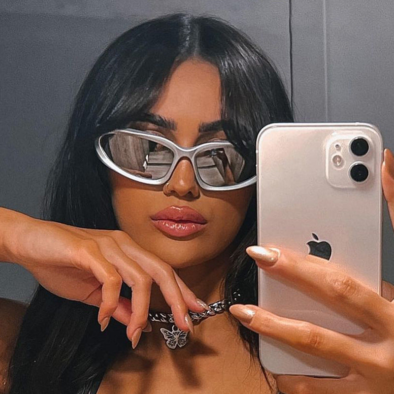 Y2K Style Oval Sunglasses with UV400 Protection