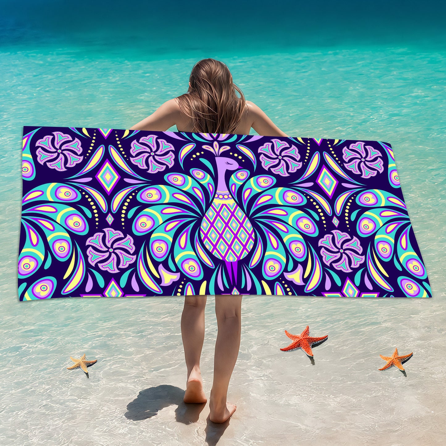Customized Microfiber Beach Towel with Digital Print