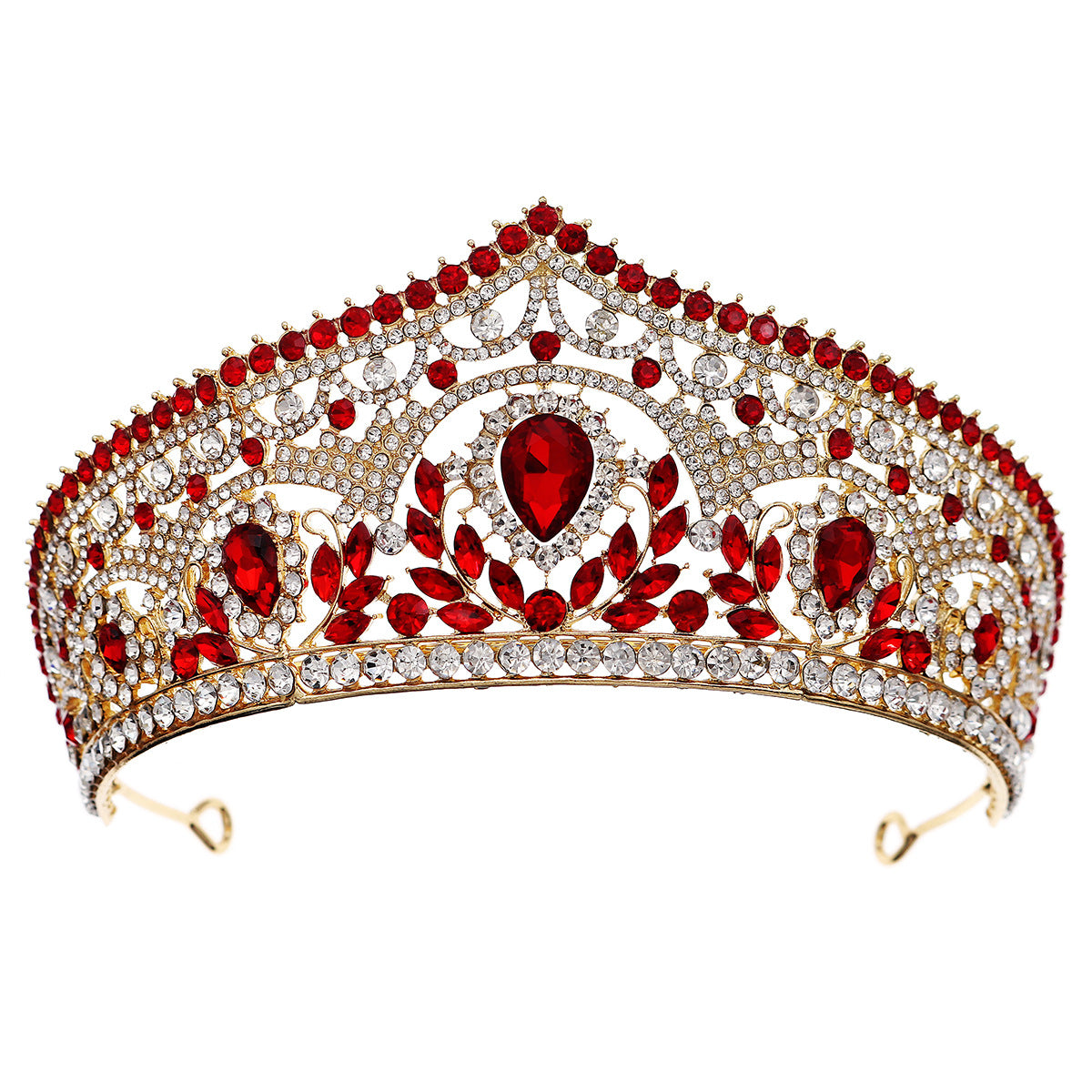 Luxury Rhinestone Crown Headpiece for Bridal and Party