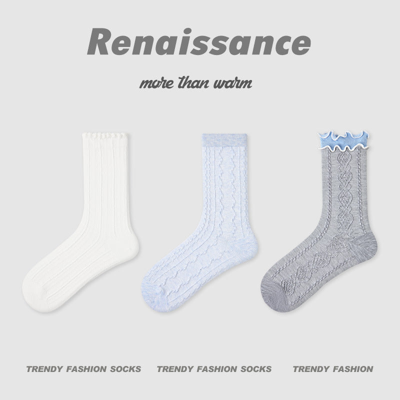 Socks Renaissance Animal Cartoon Combed Cotton Casual
