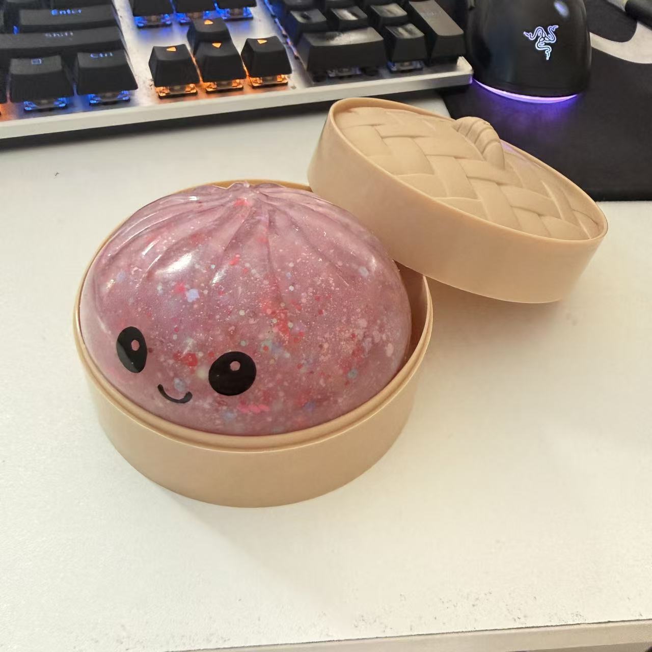 Dumpling Squishy Toy Smiley TPR Stress Relief