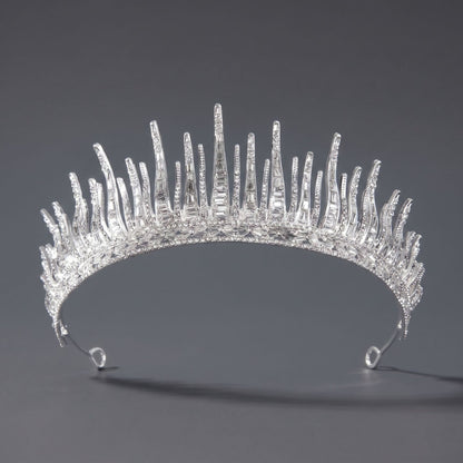 Luxury Rhinestone Princess Crown Headpiece for Birthdays and Weddings