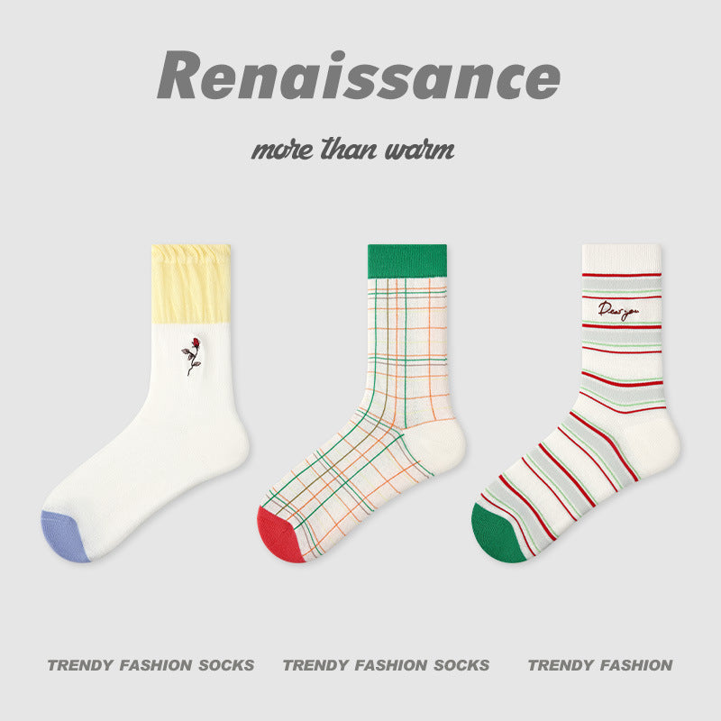 Socks Diamond Mesh Cotton Moisture Wicking Casual