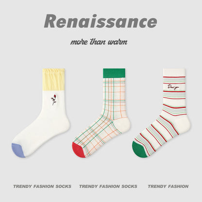 Socks Diamond Mesh Cotton Moisture Wicking Casual