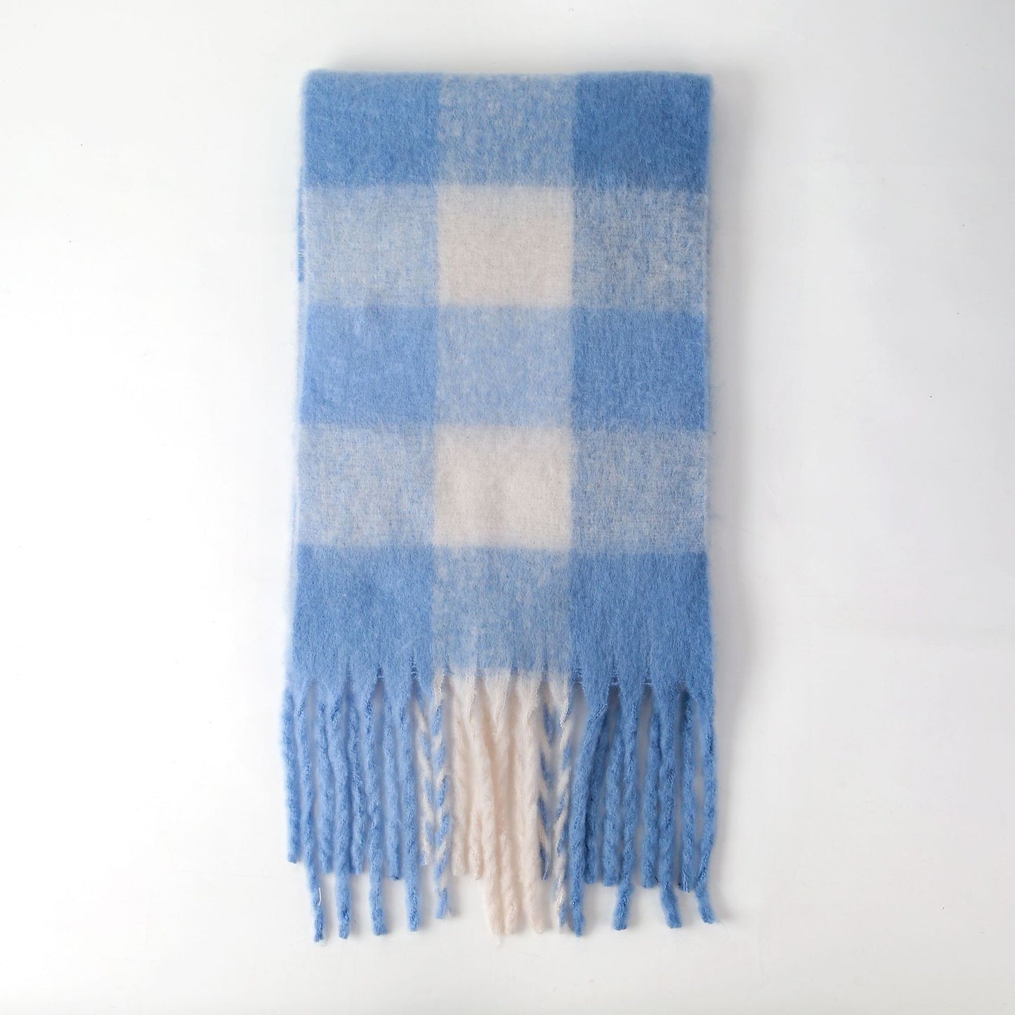 Trendy Plaid Scarf Plush Warm Women’s Shawl