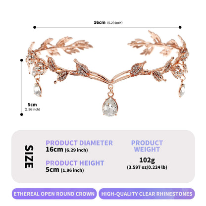 Crystal Crown Headband for Weddings and Parties