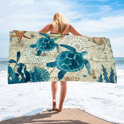 Custom Printed Beach Towel Microfiber Quick-Dry Towel