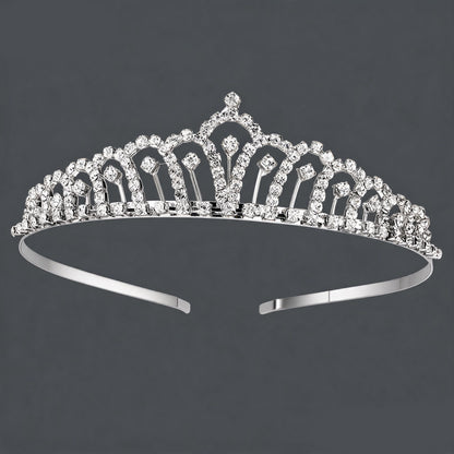 Luxury Rhinestone Princess Crown Headpiece for Birthdays and Weddings