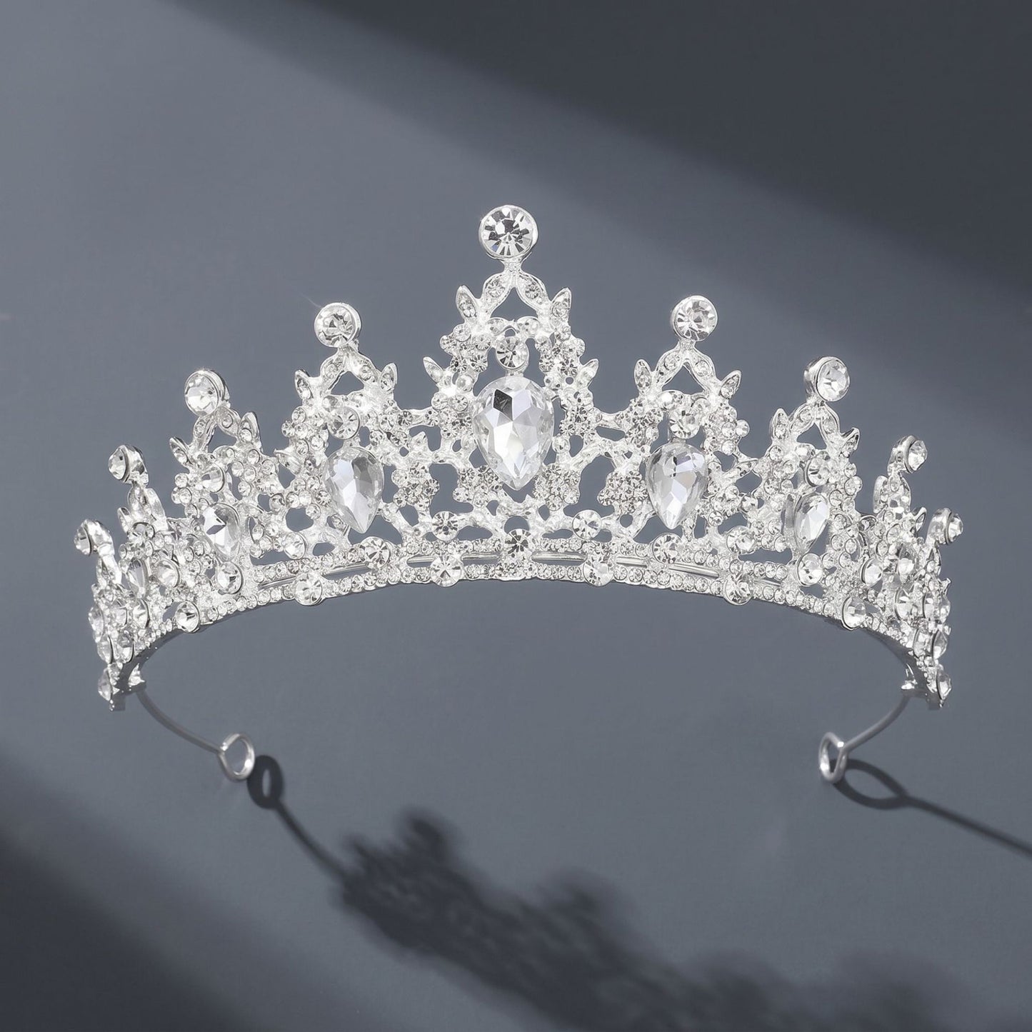 Luxury Rhinestone Princess Crown Headpiece for Birthdays and Weddings