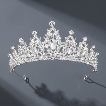 Luxury Rhinestone Princess Crown Headpiece for Birthdays and Weddings